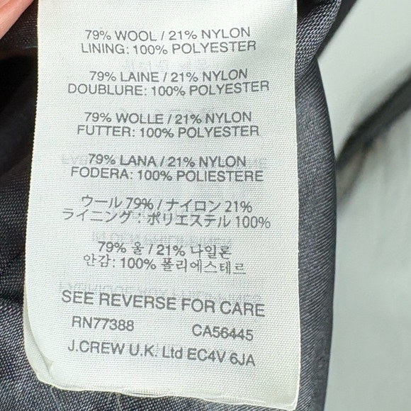 J.Crew Black Stadium Cloth Drop Waist Wool Coat - Picture 8 of 11